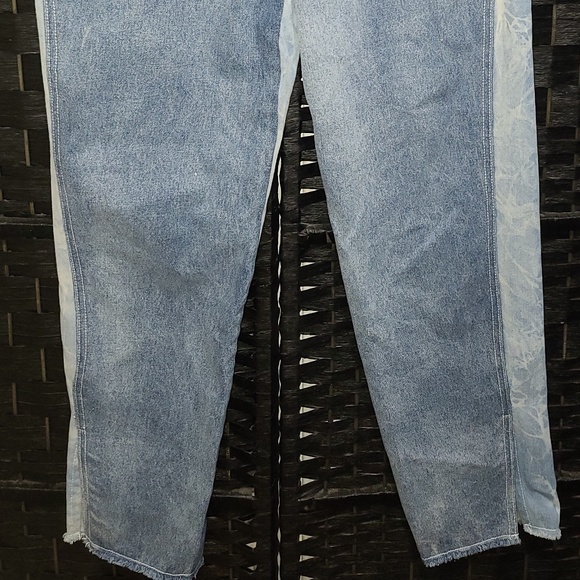 Manière de Voir Two Toned Marbled Mom Patchwork Jeans Size 12 - Picture 2 of 8